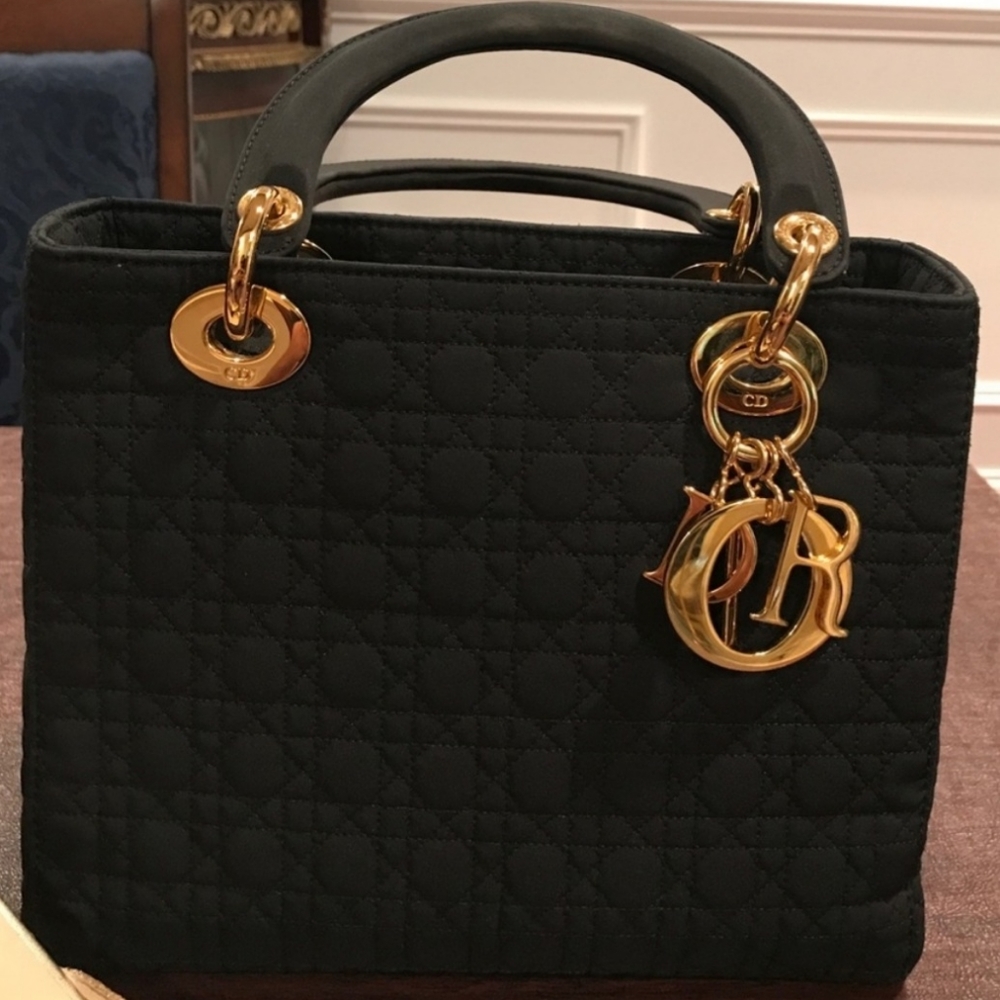 Lady Dior Quilted Cannage Nylon Tote
